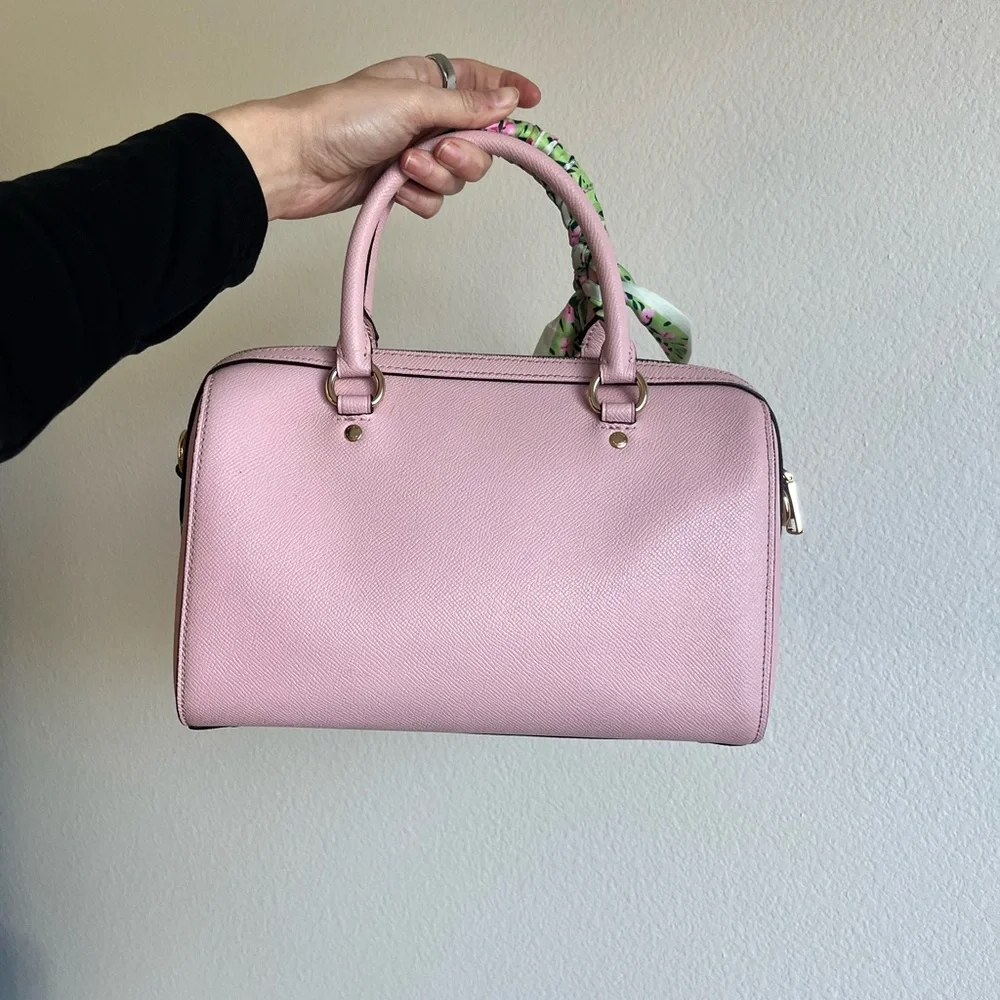 Rare Baby Pink Leather Coach Medium Rowan Handbag - Picture 2 of 7